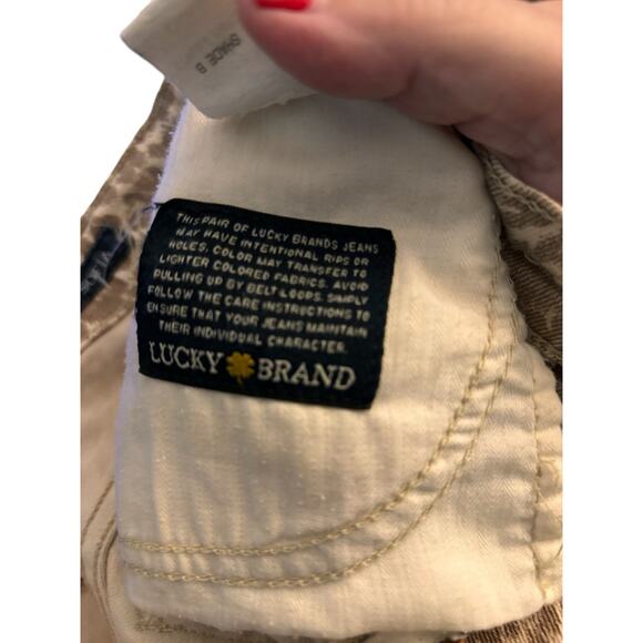 Lucky Brand Sofia Skinny Jeans, Leopard Print, Beige, Size 27 - Picture 5 of 6